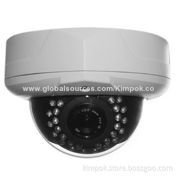 1080P HD 1.3MP IP Dome Camera with 1.3MP, Low Lux, Vandal-resistant and Night-visionNew